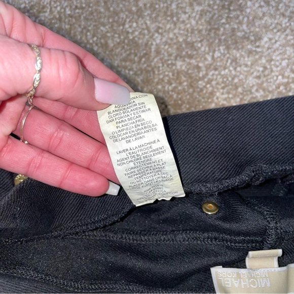 Michael Kors pants jeggings pull on black stretch skinny elastic waist jean like - Picture 11 of 11